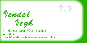 vendel vegh business card
